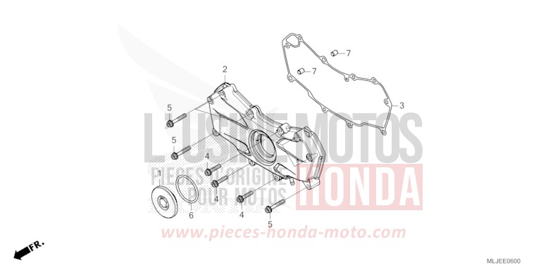 FRONT ENGINE COVER for Gold Wing PEARL GLARE WHITE (NHB53B) from 2024